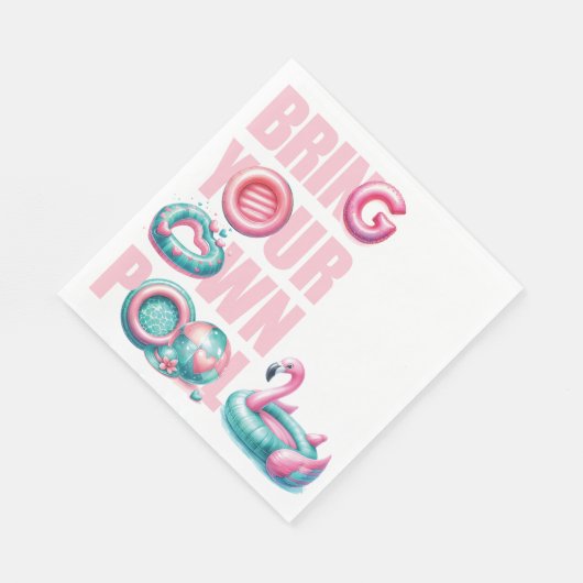 Bringen Sie Ihr eigenes Pool-Party mit Serviette (Ecke)