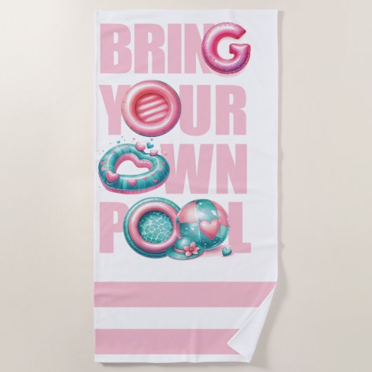 Bringen Sie Ihr eigenes Pool-Party mit Strandtuch (Vorderseite)