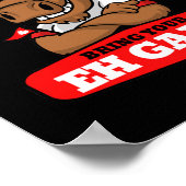 Bringen Sie Ihre Eh Game kanadische Flagge Elch Ka Poster (Ecke)