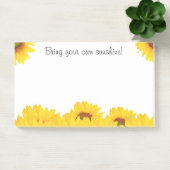 Bringen Sie Ihre eigenen Sonnenblumen mit Post-it Klebezettel (Büro)