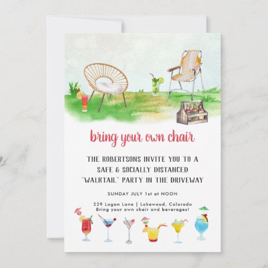 Bringen Sie Ihren eigenen Stuhl mit | Driveway Coc Einladung (Vorderseite)