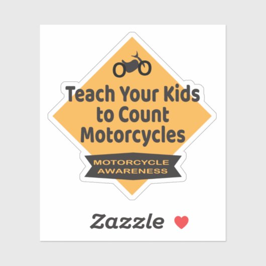 Bringen Sie Ihren Kindern bei, Motorradbewusstsein Aufkleber (Blatt)