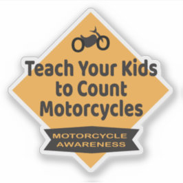 Bringen Sie Ihren Kindern bei, Motorradbewusstsein Aufkleber