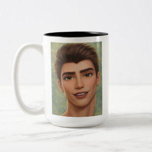 Bringen Sie Ihren Lieblingscharakter zum Leben an Zweifarbige Tasse