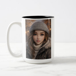 Bringen Sie Ihren Lieblingscharakter zum Leben an Zweifarbige Tasse