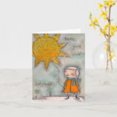 Bringen Sie Ihren Sonnenschein mit - Mitteilungska Karte (Gelbe Blume)