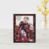 Bringen Sie LIMES in SMILE und lachen Sie die Kart Karte (Gelbe Blume)