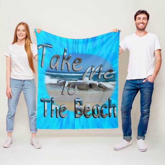 Bringen Sie mich an den Strand! Fleecedecke (Beispiel)
