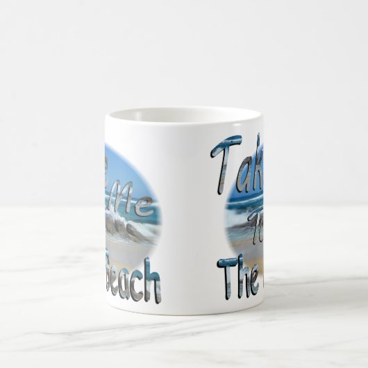 Bringen Sie mich an den Strand! Kaffeetasse (Mittel)