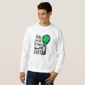 Bringen Sie mich zu Ihrem Leader | Niedliche Alien Sweatshirt (Vorne ganz)