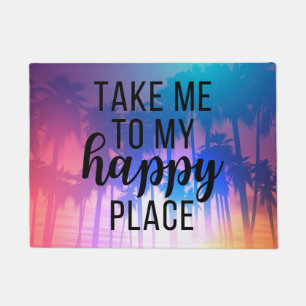Bringen Sie mich zu meinem glücklichen Platz Boho  Fußmatte