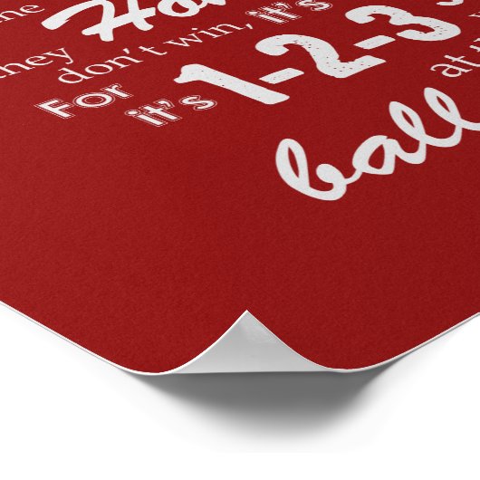 Bringen Sie mich zum Ballgame - Rot Poster (Ecke)