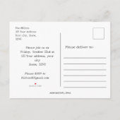 Bringen Sie mich zum Disco Patch und Kürbis Einladungspostkarte (Rückseite)