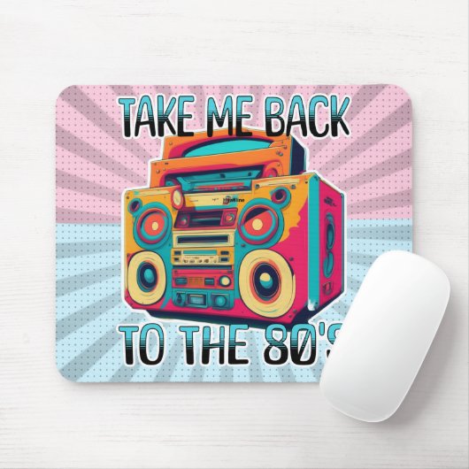 Bringen Sie mich zurück in die 80er | Retro Vibe Mousepad (Mit Mouse)