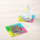 Bringen Sie mich zurück in die 80er | Retro Vibe Rechteckiger Pappuntersetzer (Vor Ort)