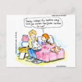 Bringen Sie mir bei, Satire Daddy Funny zu lesen Postkarte (Vorderseite)