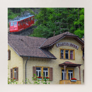 Bringen Sie Pilatus Bahn - Zahn-Eisenbahn - 20x20 Puzzle