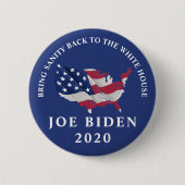Bringen Sie Sanity zurück Joe Biden 2020 Button (Vorderseite)