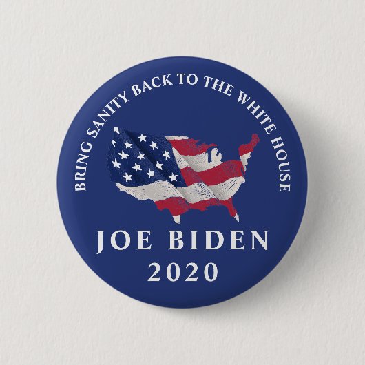 Bringen Sie Sanity zurück Joe Biden 2020 Button (Vorderseite)