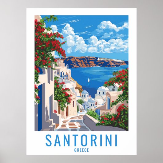 Bringen Sie Santorini Zuhause: Santorini Griechenl Poster (Vorne)