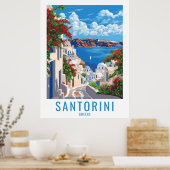 Bringen Sie Santorini Zuhause: Santorini Griechenl Poster (Küche)