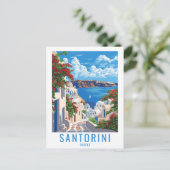 Bringen Sie Santorini Zuhause: Santorini Griechenl Postkarte (Stehend Vorderseite)