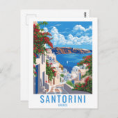 Bringen Sie Santorini Zuhause: Santorini Griechenl Postkarte (Vorne/Hinten)