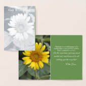 Bringen Sie sich bald die gelbe Sonnenblume Folienkarte (Anzeige)