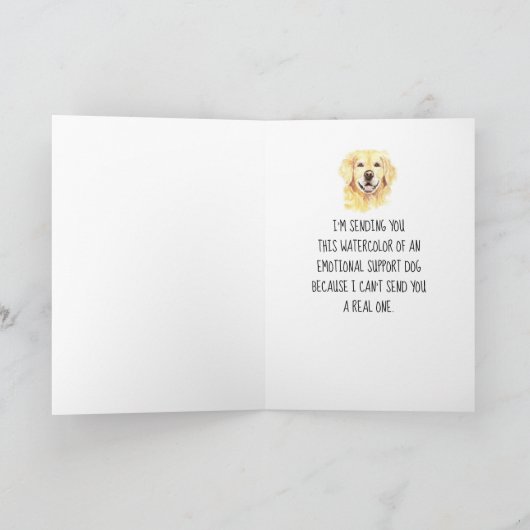 Bringen Sie sich bald Wasser Golden Retriever Hund Karte (Innenseite)