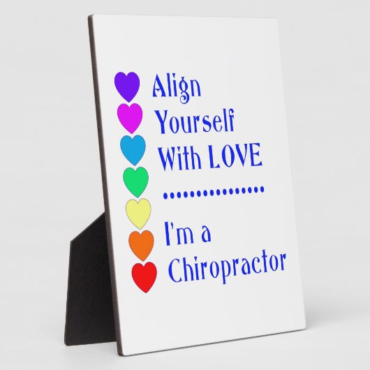 Bringen Sie sich mit Liebe an - ich bin Chiroprakt Fotoplatte (Seite)