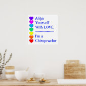 Bringen Sie sich mit Liebe an - ich bin Chiroprakt Poster (Küche)
