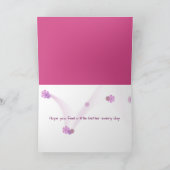 Bringen Sie sich schon bald sonnige Hausschuhe an Karte (Innenseite)