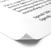 Bringen Sie Worte zum Leben Poem Wall Art Poster D (Ecke)