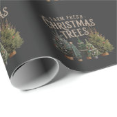 Bringen Sie Zuhause Farm Frische Weihnachtsbäume Geschenkpapier (Rolleneckpunkt)