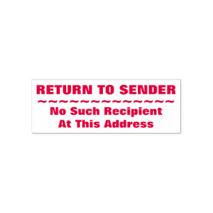 "BRINGEN Sie zum ABSENDER" "kein solches Permastempel