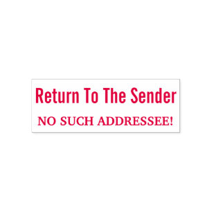 "Bringen Sie zum Absender" "KEINEN SOLCHEN Permastempel