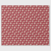 Bringing Home the Tree Rustikales rotes Geschenkpa Geschenkpapier (Flach)