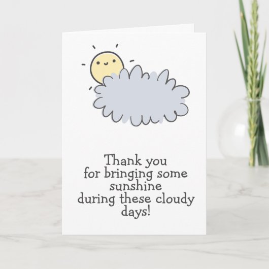 Bringing me Sunshine - Cancer Caregiver Thank You Karte (Vorderseite)