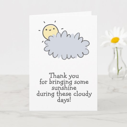 Bringing me Sunshine - Cancer Caregiver Thank You Karte (Kleine Pflanze)