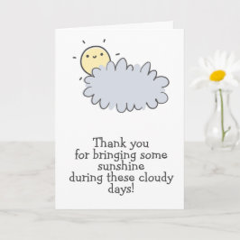 Bringing me Sunshine - Cancer Caregiver Thank You Karte