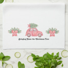 "Bringing Zuhause the Christmas Tree", Küchentuch