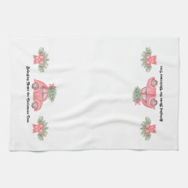 "Bringing Zuhause the Christmas Tree", Küchentuch