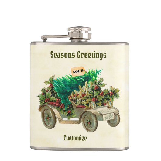 Bringing Zuhause The Tree Vinyl Wrapped Flask Flachmann (Vorderseite)