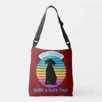 Bringt dein Hund eine Socke zu Retro Sonnenunterga