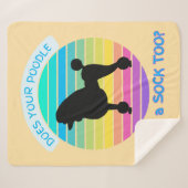Bringt dein Poodle eine Socke zu einem Retro-Sonne Sherpadecke (Vorderseite (Horizontal))