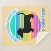 Bringt deine Dackel einen Socken zu einem Sonnenun Sherpadecke (Vorderseite (Horizontal))