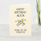 Bringt den Prosecco zum Geburtstag Karte (Vorderseite)