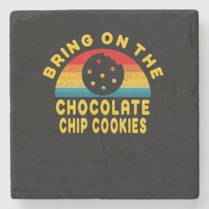 Bringt die Chocolate Chip Cookies Vintage-Gesche Steinuntersetzer