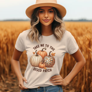 Bringt mich zu den Disco Patch Wasserfarbenfallfra Tri-Blend Shirt