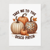 Bringt mich zu den Wasserfarbenkürbungen des Disco Postkarte (Vorderseite)